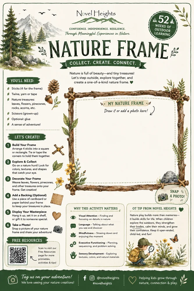 Nature Frame Activity printable preview